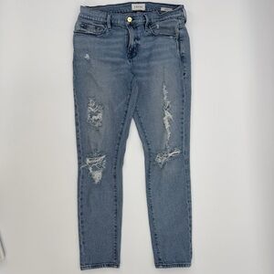 Frame Le Garcon Distressed Jeans Beldon Rips Mid Rise Straight Fit